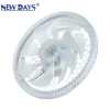 NEWDAYS brand's new cross-border E27 detachable lamp head fan lamp (with remote control) Crystal style outdoor courtyard energy-saving lighting remote control dimming waterproof and dustproof best-selling fan Item Picture